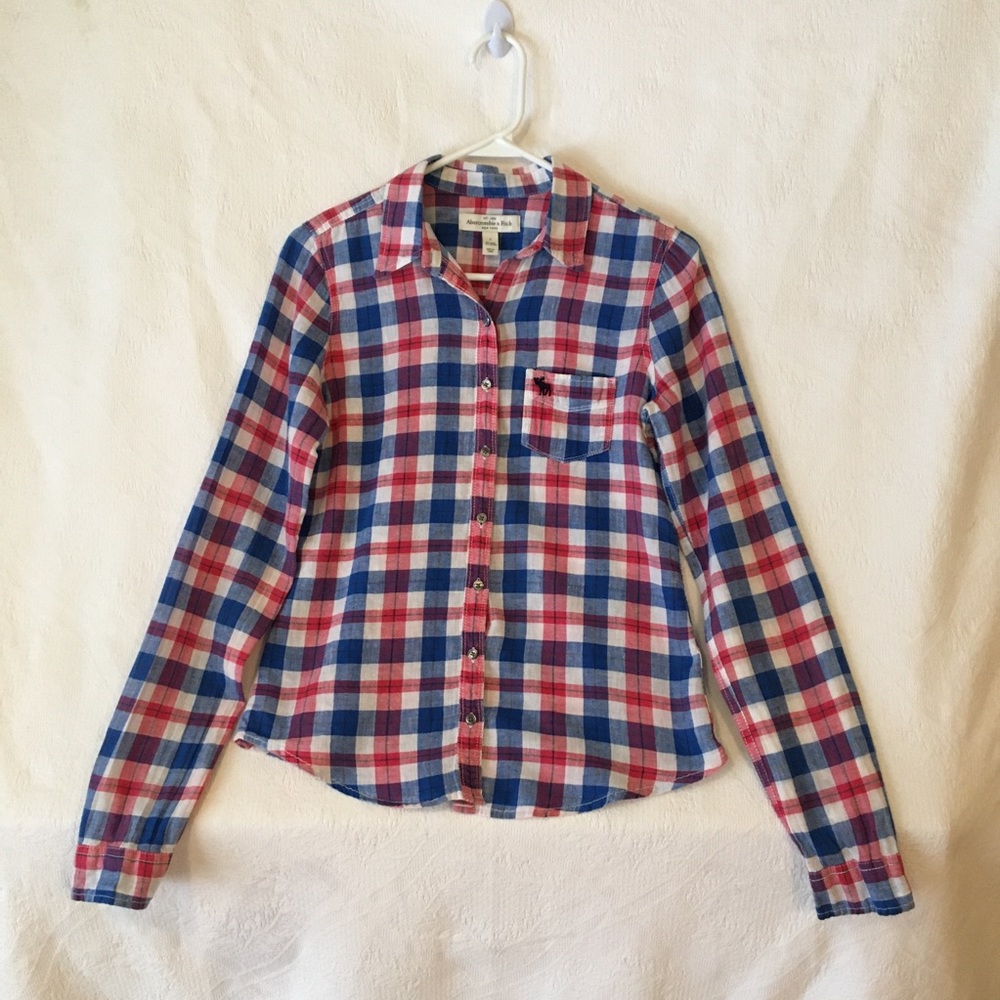 Abercrombie & Fitch plaid button-up long sleeve